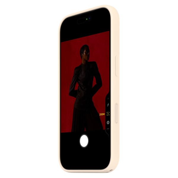 Apple Coque en silicone avec MagSafe Apple iPhone 17 Pro Max - Vanilla