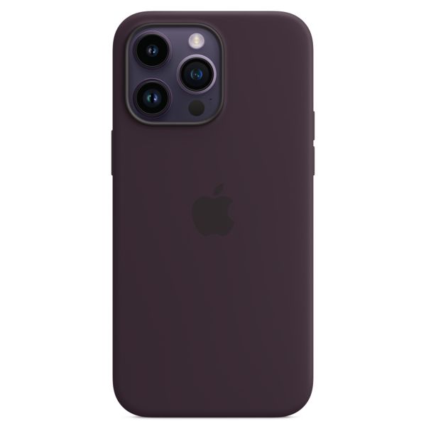 Apple Coque en silicone MagSafe Apple iPhone 14 Pro Max - Elderberry