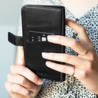 Selencia Étui portefeuille en cuir véritable Samsung Galaxy S8 - Noir
