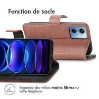 imoshion Étui de télephone portefeuille de luxe Xiaomi Redmi Note 12 - Marron