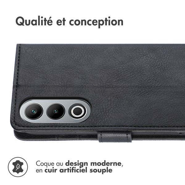 imoshion Étui de télephone portefeuille de luxe OnePlus Nord CE 4 - Noir