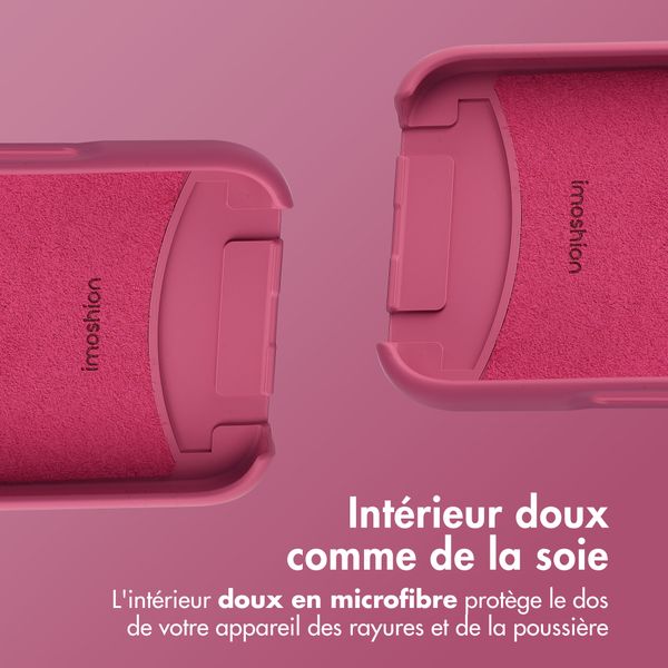 imoshion Coque arrière Color avec cordon amovible et MagSafe Apple iPhone 16 Pro - Raspberry