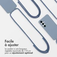 imoshion Coque arrière Color avec cordon amovible et MagSafe Samsung Galaxy S25 / S24 - Ash Blue