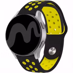 imoshion Bracelet sport en silicone  - Connexion universelle 22 mm - Black & Neon Yellow