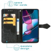 imoshion Etui de télephone Mandala Motorola Edge 30 Pro / Edge Plus (2022) - Noir