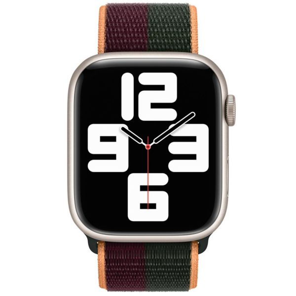 Apple Bracelet Sport Loop Apple Watch | 38/40/41/42 mm - Dark Cherry/Forest Green