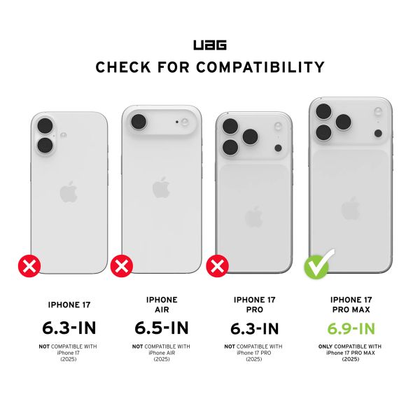 UAG Protection d'écran en verre trempé Shield Plus Apple iPhone 17 Pro Max