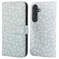 imoshion Étui de télephone portefeuille Design Samsung Galaxy S25 - Smoke Green Flowers