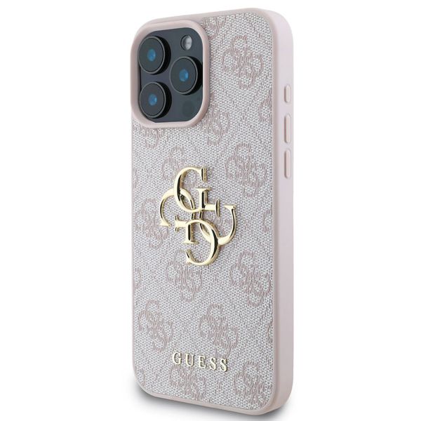 Guess Coque 4G Metal Logo Backcover Apple iPhone 16 Pro Max - Rose