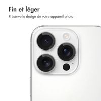 imoshion Lot de 2 protections d'objectif de caméra Apple iPhone 16 Pro / 16 Pro Max - Blanc / Titanium