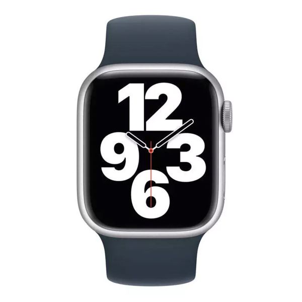 Apple Bracelet Boucle unique en Silicone Apple Watch | 44/45/46/49 mm - Taille 1 - Storm Blue