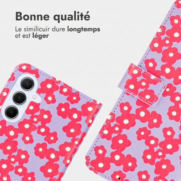 imoshion Étui de télephone portefeuille Design Samsung Galaxy A56 - Dusty Rose Blossoms