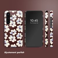 Selencia Coque arrière Vivid avec MagSafe Samsung Galaxy S25 - Choco Flower Pop