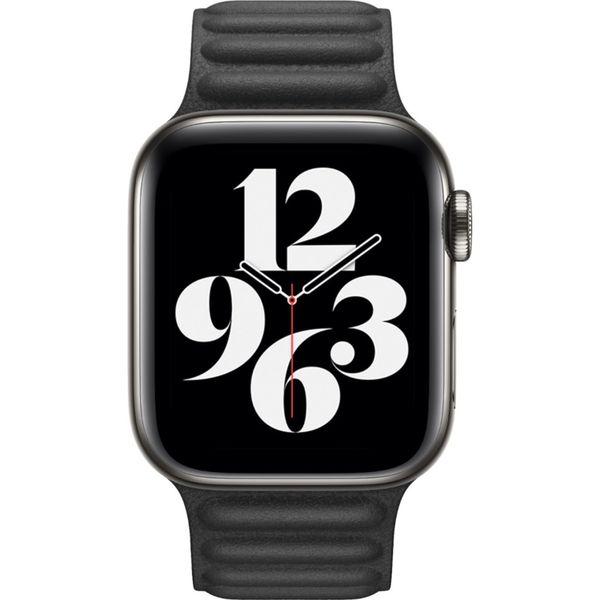 Apple Bracelet Leather Link Apple Watch | 38/40/41/42 mm - Taille S/M - Noir
