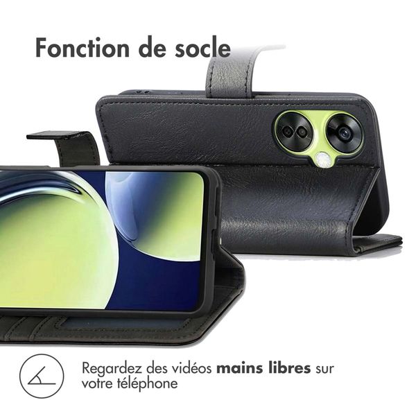 imoshion Étui de télephone portefeuille de luxe OnePlus Nord CE 3 / CE 3 Lite - Noir