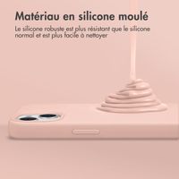 Accezz Coque Liquid Silicone avec MagSafe Apple iPhone 17e / 16e - Rose