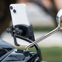 Lampa Support de téléphone Smart Grip pour scooter - Rotation à 360° - Fixation sur rétroviseur et pare-brise - Noir