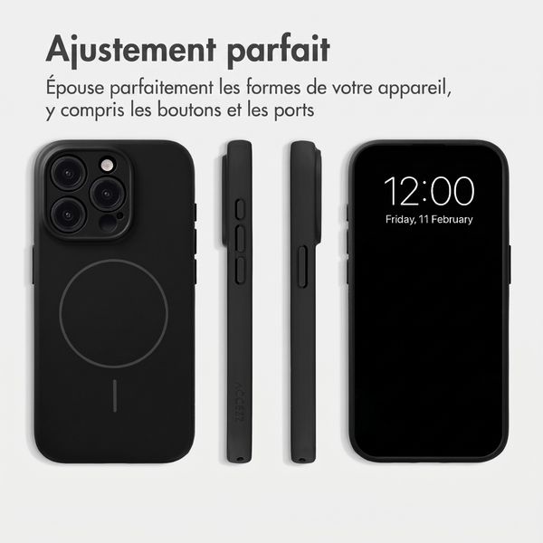 Accezz Coque Grip avec MagSafe Apple iPhone 15 Pro - Noir