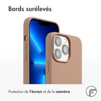 Accezz Coque Liquid Silicone avec MagSafe Apple iPhone 13 Pro Max - Marron clair