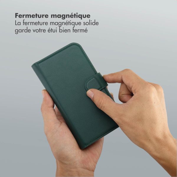 Selencia Étui portefeuille amovible Olyn avec MagSafe Apple iPhone 16 - Vert
