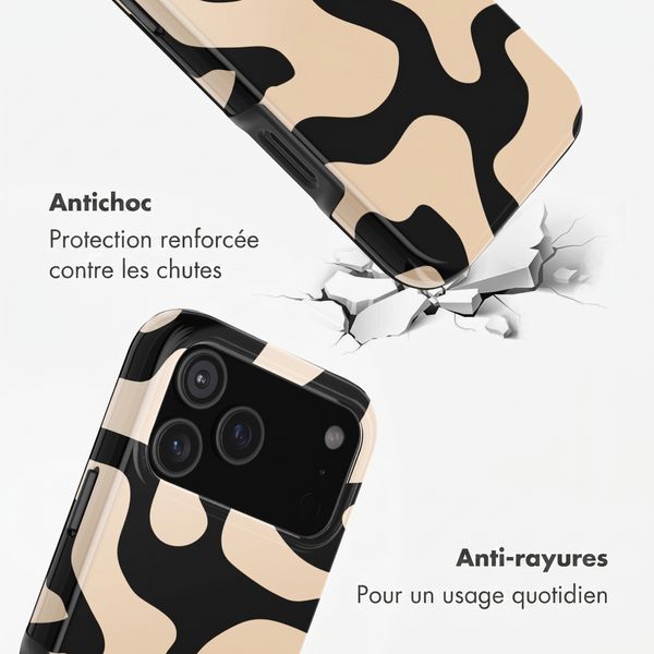 Selencia Coque arrière Vivid Apple iPhone 18 Pro Max - Art Wave Black