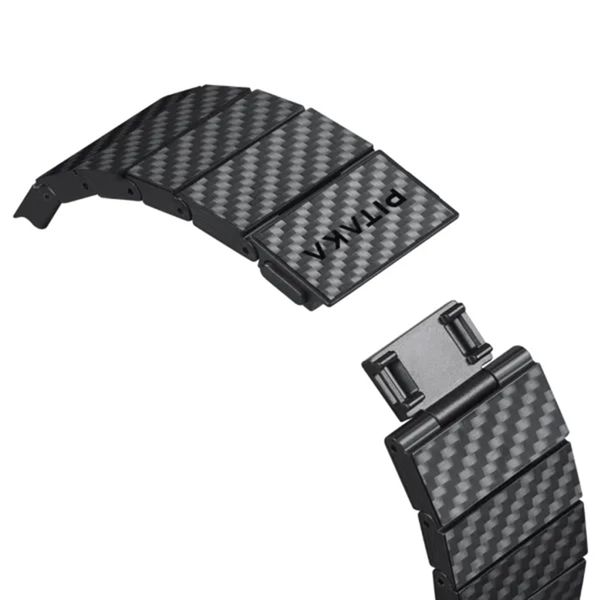 Pitaka Bracelet en fibre de carbone Apple Watch | 44/45/46/49 mm - Modern Carbon Black
