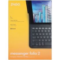 ZAGG Étui clavier Messenger Folio 2 Apple iPad 9 (2021) 10.2 pouces / iPad 8 (2020) 10.2 pouces / iPad 7 (2019) 10.2 pouces - QWERTY / NL - Gris