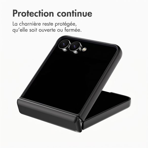Accezz Color Backcover avec MagSafe et support à anneau Samsung Galaxy Z Flip 8 - Noir