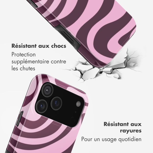 Selencia Coque arrière Vivid Apple iPhone 17 Pro Max - Wavy Swirl Pink Plum