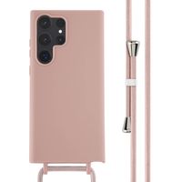 imoshion Coque en silicone avec cordon Samsung Galaxy S23 Ultra - Sand Pink