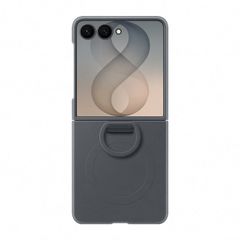 Samsung Coque Silicone Magnet Cover Ring Samsung Galaxy Z Flip 8 - Black