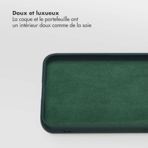 Selencia Étui portefeuille amovible Olyn avec MagSafe Samsung Galaxy S23 - Vert