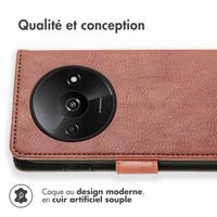 imoshion Étui de télephone portefeuille de luxe Xiaomi Redmi A3 - Marron