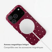 Selencia Coque arrière Vivid avec MagSafe Apple iPhone 17 Pro Max - Happy Dots Burgundy