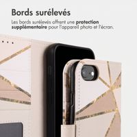 imoshion Étui de télephone portefeuille Design Apple iPhone SE (2022 / 2020) / 8 / 7 / 6(s) - Beige Graphic