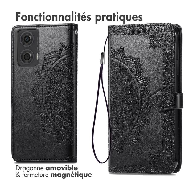 imoshion Etui de télephone Mandala Motorola Moto G04 / G24 - Noir
