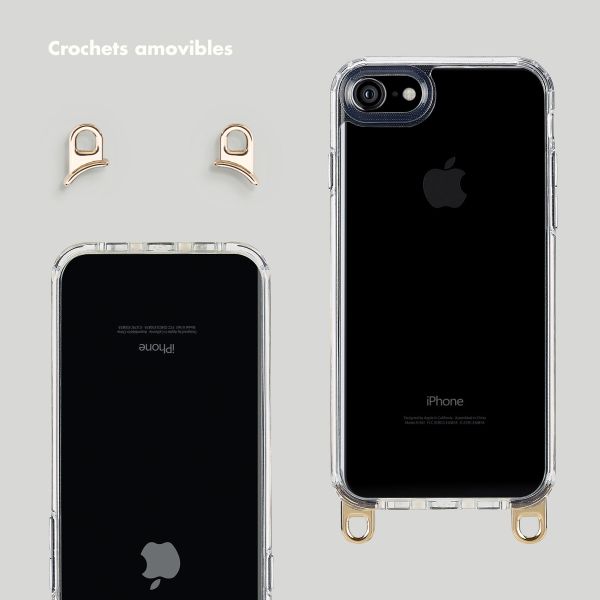 Selencia Coque arrière avec crochets amovibles Apple iPhone SE (2022 / 2020) / 8 / 7 - Transparent