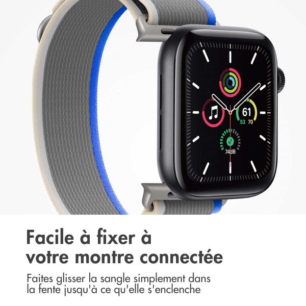 imoshion Bracelet Trail en nylon Apple Watch | 38/40/41/42 mm - Blue / Grey