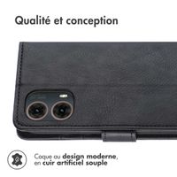 imoshion Étui de télephone portefeuille de luxe Motorola Moto G85 - Noir