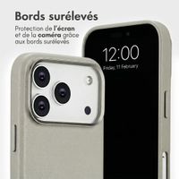 Accezz Étui de télephone portefeuille en cuir 2-en-1 avec MagSafe Apple iPhone 18 Pro Max / 17 Pro Max - Light Grey