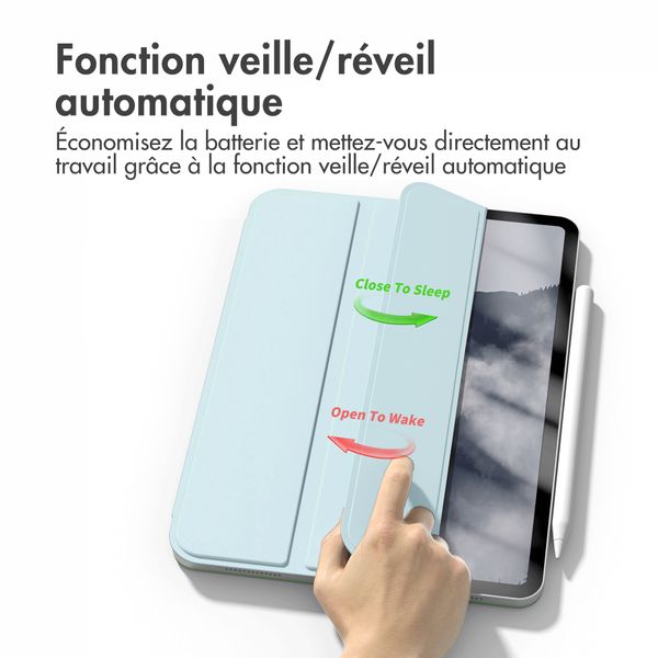 imoshion Magnetic etui de téléphone portefeuille Apple iPad Air 11 pouces (2026) M4 / (2025) M3 / (2024) M2 / Air 5 (2022) / Air 4 (2020) - Bleu clair