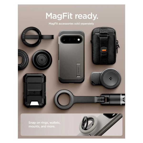 Spigen Coque Tough Armor MagSafe Google Pixel 11 - Gunmetal