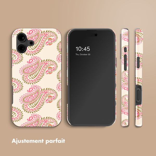 Selencia Coque arrière Vivid avec MagSafe Apple iPhone 16 - Paisley Blush