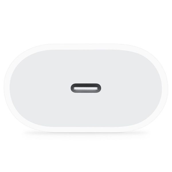Apple Adaptateur secteur USB-C d'origine de 20 watts + câble USB-C vers Lightning d'origine - 2 mètres - Blanc