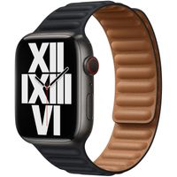 Apple Bracelet Leather Link Apple Watch | 44/45/46/49 mm - Taille S/M - Midnight
