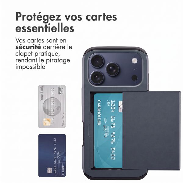 imoshion Coque arrière avec porte-cartes Apple iPhone 18 Pro Max / 17 Pro Max - Bleu foncé