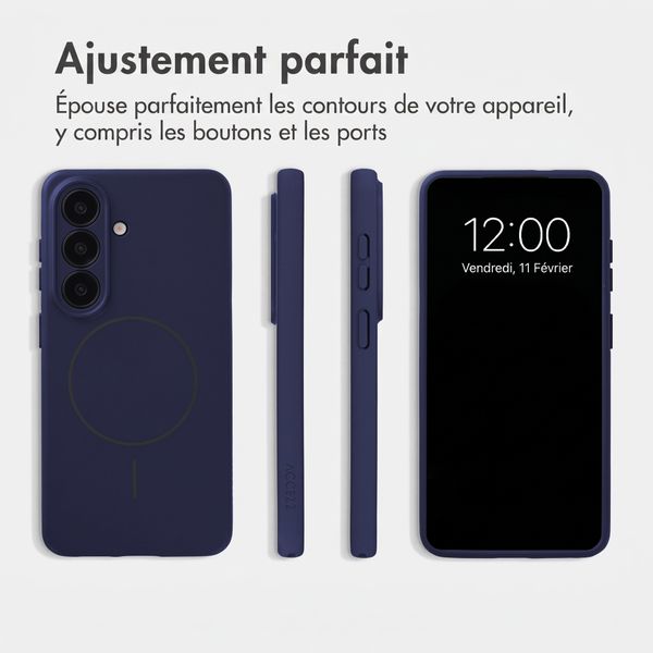Accezz Coque Grip avec MagSafe Samsung Galaxy S26 - Bleu foncé