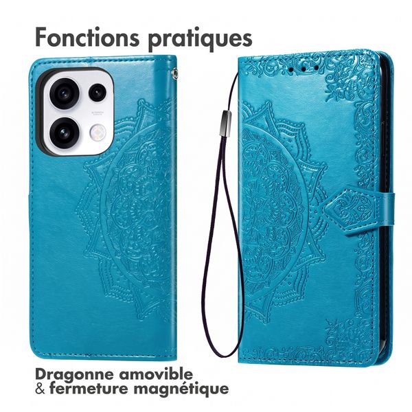 imoshion Etui de télephone Mandala Oppo Reno 16 F - Turquoise