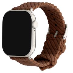 imoshion Bracelet en velours côtelé Apple Watch | 44/45/46/49 mm - Marron