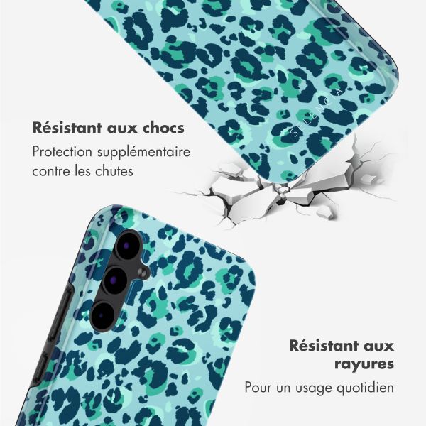 Selencia Coque arrière Vivid Samsung Galaxy A34 (5G) - Wild Spots Light Blue